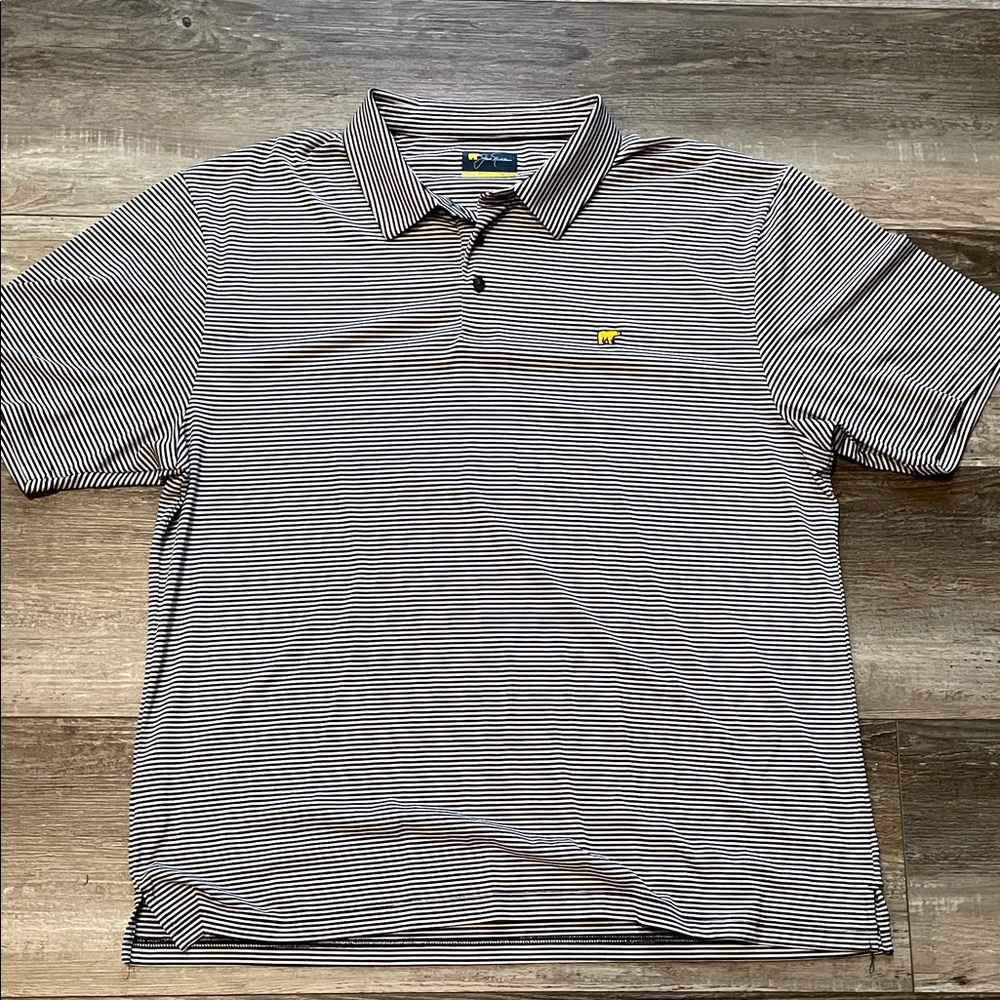 Classic Striped Polo Shirt - Black and White